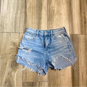 PacSun Light Blue Distressed Jean Shorts